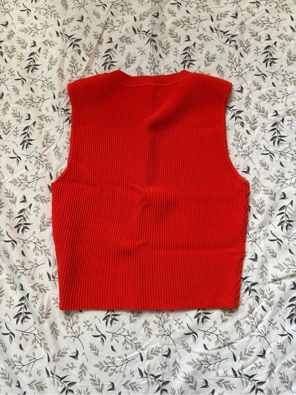 Promise Orange Ribbed Cropped Tank - Picture 2 of 4